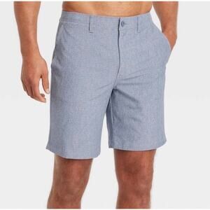 NWT~ Goodfellow Hybrid 9" Everyday Swim Shorts Pocket Brushed Navy